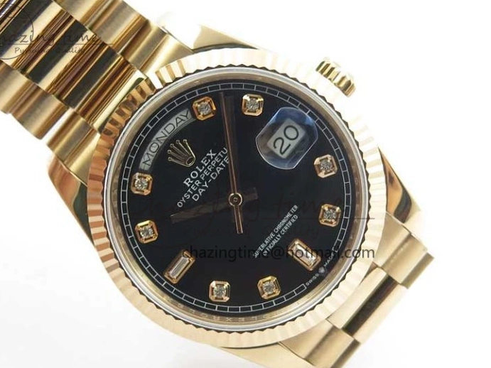 Maker Day-Date 128239 RG Black on Crystral Edition Bracelet RG Best Dial Markers 36 Bp President 1221